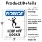 Signmission Keep Off Rocks, 7 in W x Rectangle, Plastic OS-2PACK-NS-P-710-V-13829 - alternate 4